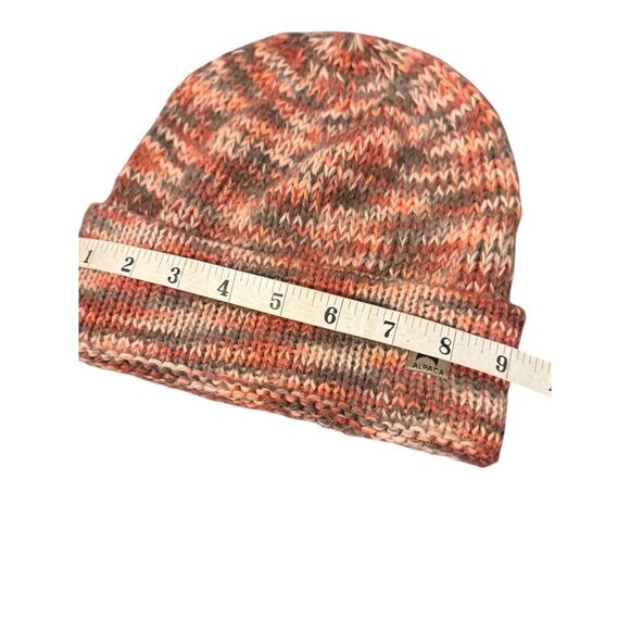 Alpaca Wool Blend Multicolor Knit Beanie Hat Unisex One Size - Picture 7 of 8